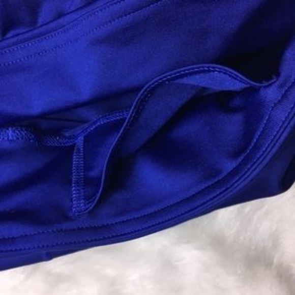 Adidas Mid Rise Royal Blue Logo Climalite Legging - Picture 4 of 7